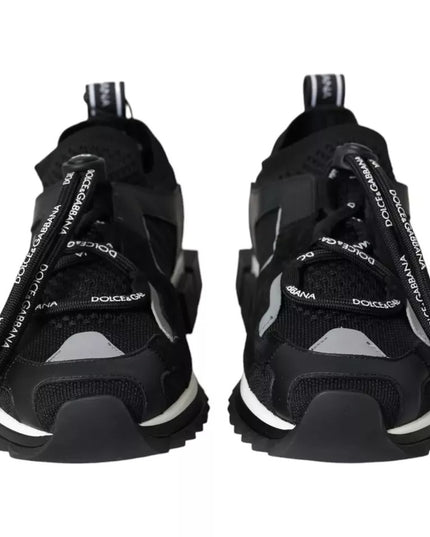 Dolce & Gabbana Black White Logo Sorrento Mens Sneakers Shoes