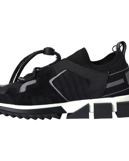 Dolce & Gabbana Black White Logo Sorrento Mens Sneakers Shoes