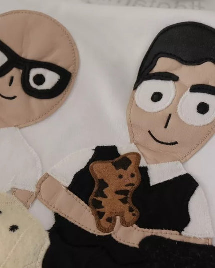 Dolce & Gabbana White #DGFamily Patch Top Cotton T-shirt