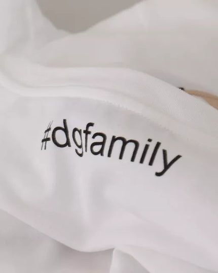 Dolce & Gabbana White #DGFamily Patch Top Cotton T-shirt