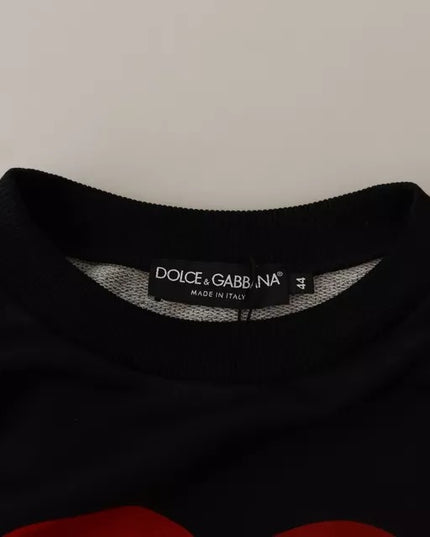 Dolce & Gabbana Black Cupid Print Hoodie Sweatshirt Sweater