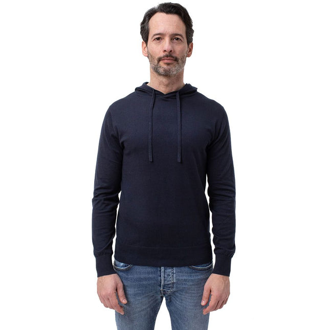 People Of Shibuya Blue Cotton Men Hoodie