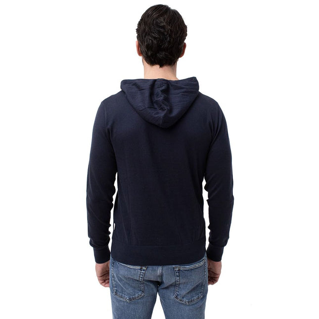 People Of Shibuya Blue Cotton Men Hoodie