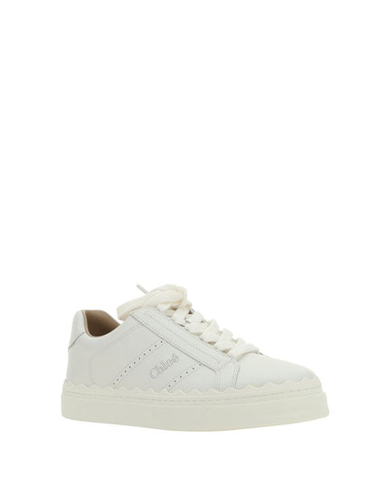 Chloé White Calf Leather Bos Taurus Low Top Sneakers