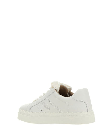Chloé White Calf Leather Bos Taurus Low Top Sneakers