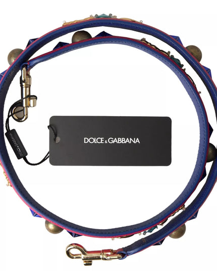 Dolce & Gabbana Pink Exotic Leather Studded Shoulder Strap