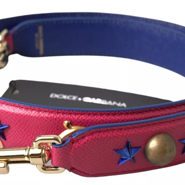 Dolce & Gabbana Pink Exotic Leather Studded Shoulder Strap