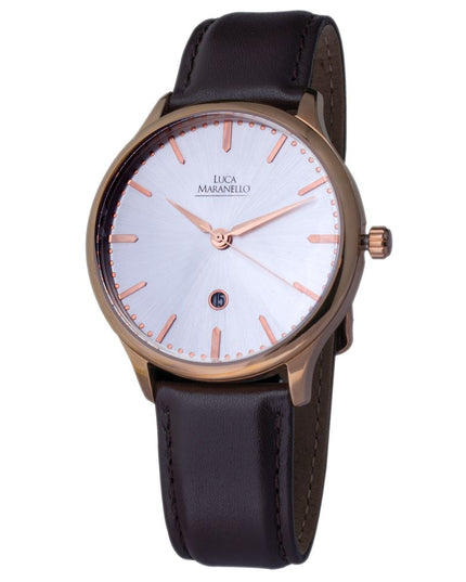 Luca Maranello Brown Leather Dress Watch