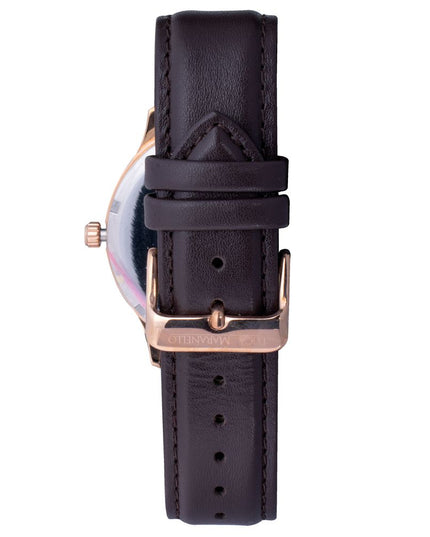 Luca Maranello Brown Leather Dress Watch