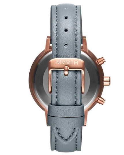 MVMT Gray Leather Dress Watch