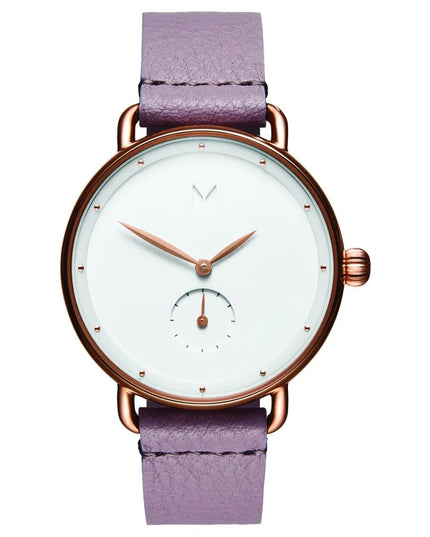 MVMT Purple Leather Dress Watch