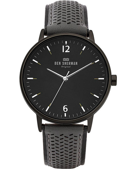 Ben Sherman Black Leather Dress Watch