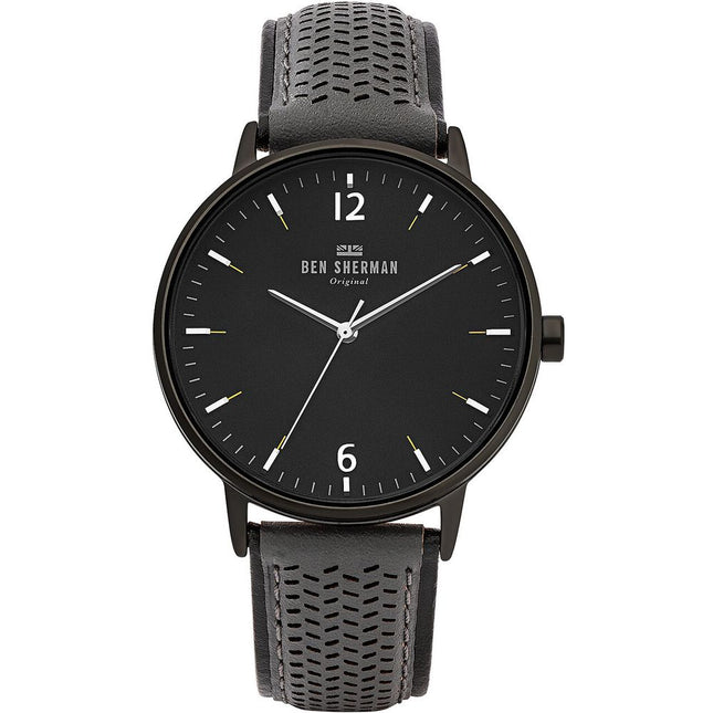 Ben Sherman Black Leather Dress Watch