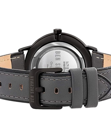 Ben Sherman Black Leather Dress Watch