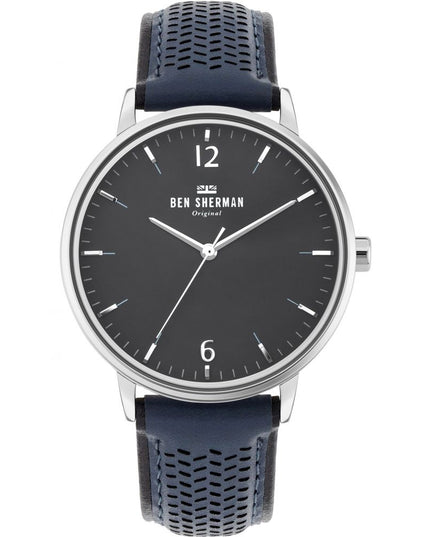 Ben Sherman Blue Leather Dress Watch