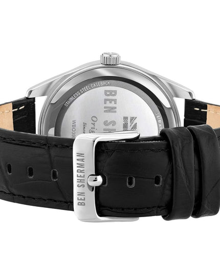 Ben Sherman Black Leather Dress Watch