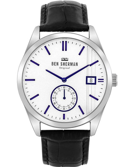 Ben Sherman Black Leather Dress Watch