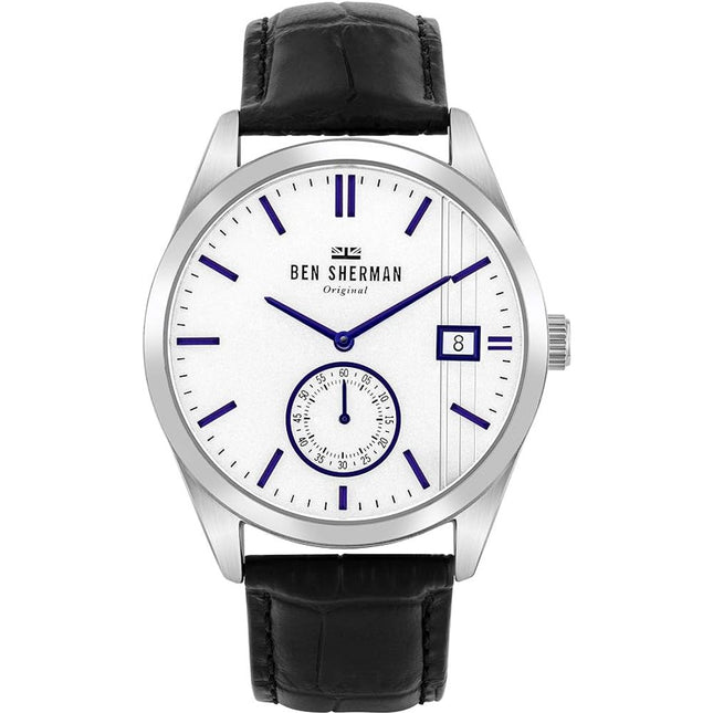 Ben Sherman Black Leather Dress Watch