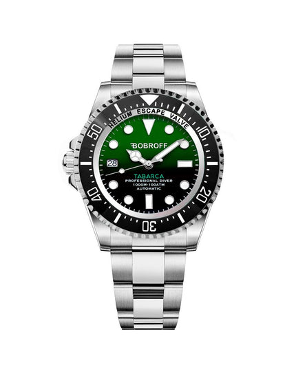 Bobroff Silver Stainless Steel Sport Watch