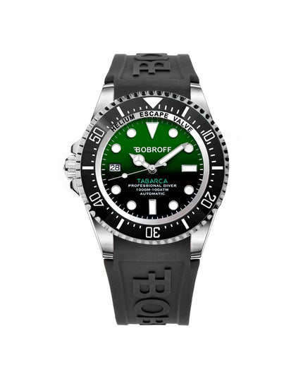 Bobroff Black Rubber Sport Watch