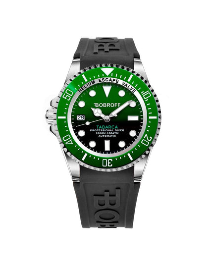 Bobroff Black Rubber Sport Watch