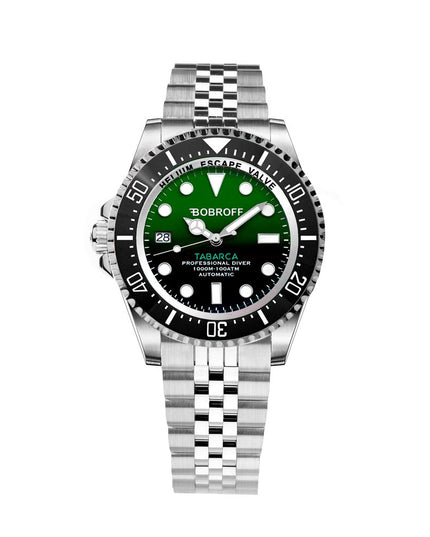 Bobroff Silver Stainless Steel Sport Watch