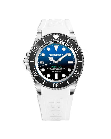 Bobroff White Rubber Sport Watch