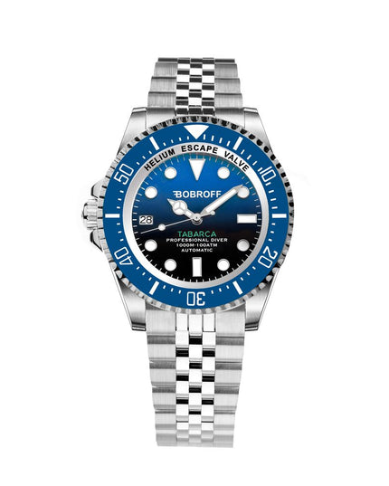 Bobroff Silver Stainless Steel Sport Watch