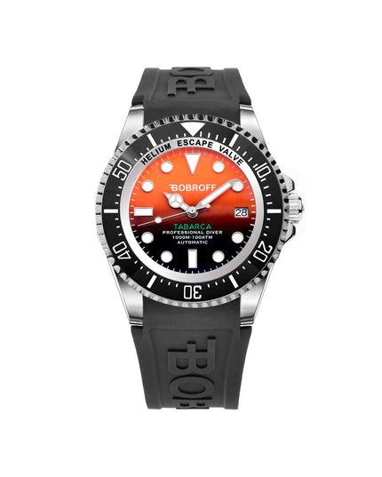 Bobroff Black Rubber Sport Watch