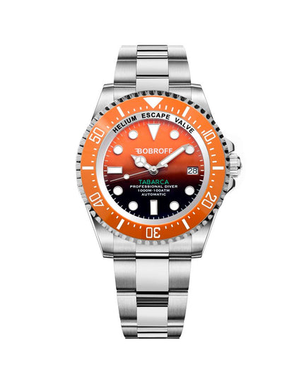 Bobroff Silver Stainless Steel Sport Watch