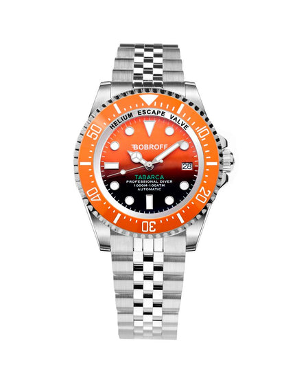 Bobroff Silver Stainless Steel Sport Watch