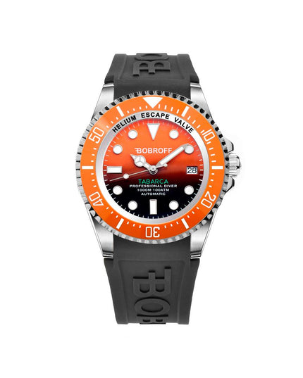 Bobroff Black Rubber Sport Watch