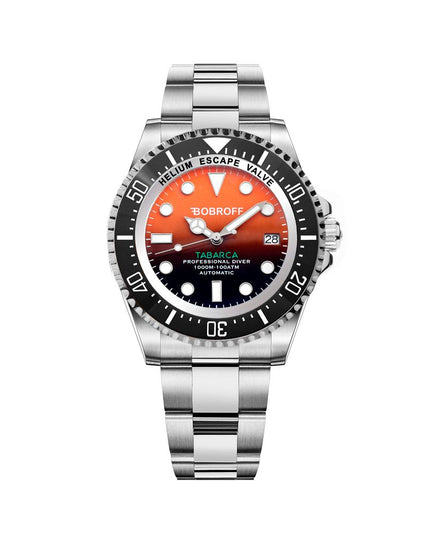 Bobroff Silver Stainless Steel Sport Watch