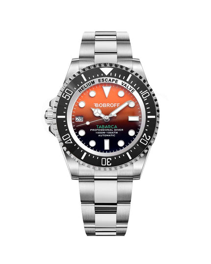 Bobroff Silver Stainless Steel Sport Watch