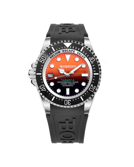 Bobroff Black Rubber Sport Watch