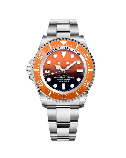 Bobroff Silver Stainless Steel Sport Watch