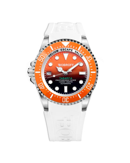 Bobroff White Rubber Sport Watch