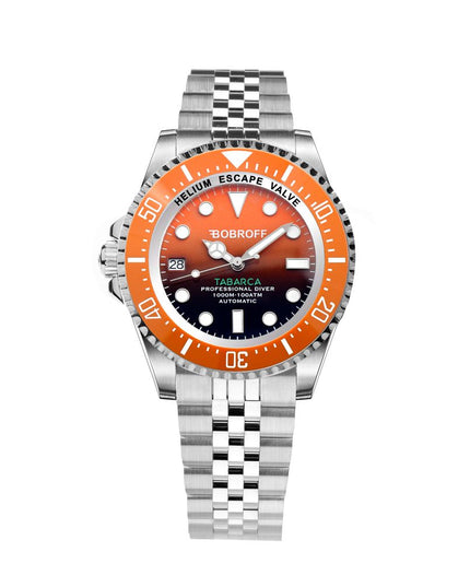 Bobroff Silver Stainless Steel Dress Watch