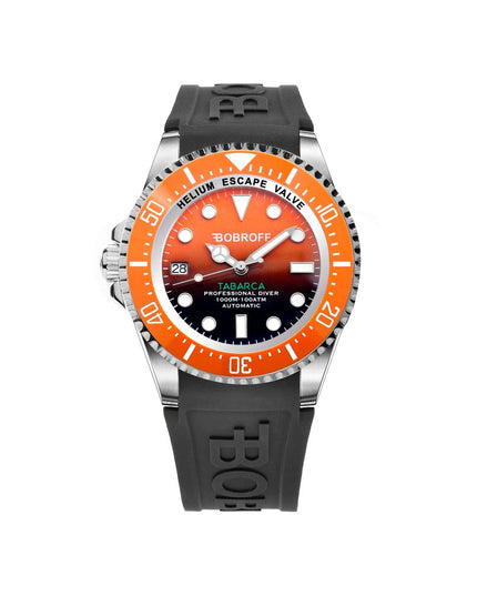 Bobroff Black Rubber Sport Watch