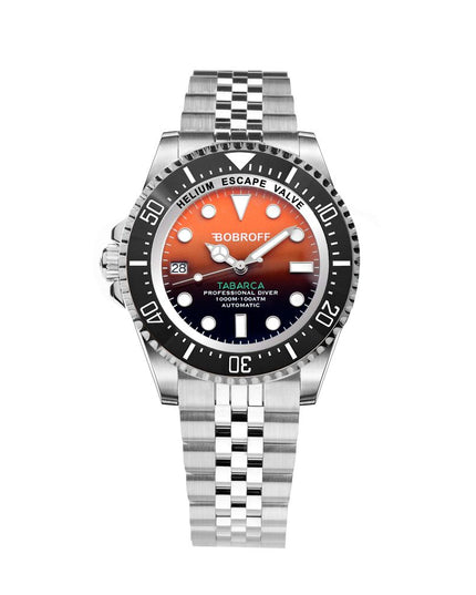 Bobroff Silver Stainless Steel Dress Watch