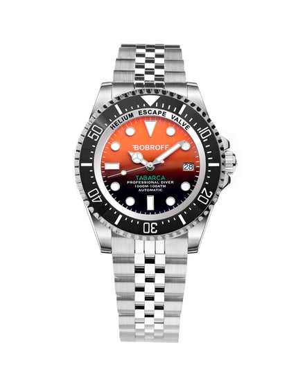 Bobroff Silver Stainless Steel Dress Watch