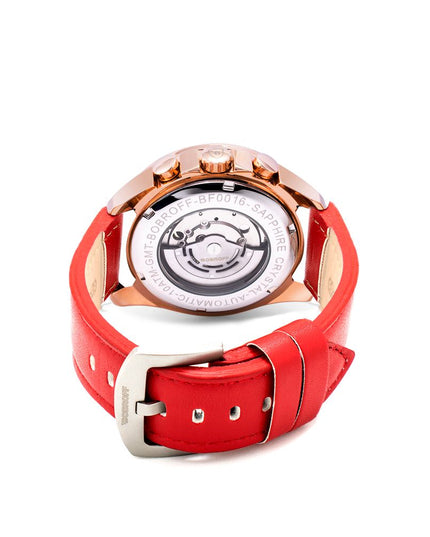 Bobroff Red Leather Dress Watch
