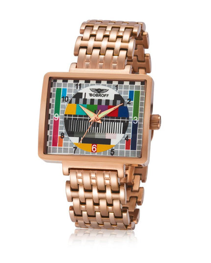 Bobroff Bronze Stainless Steel Dress Watch