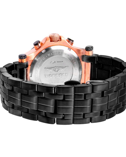 Bobroff Black Stainless Steel Bracelet Watch