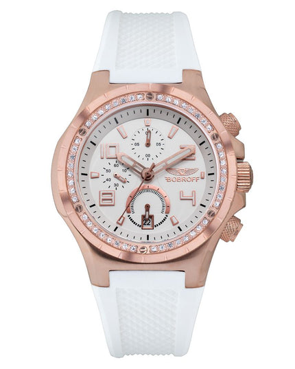 Bobroff White Rubber Bracelet Watch