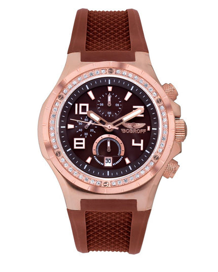 Bobroff Brown Rubber Dress Watch