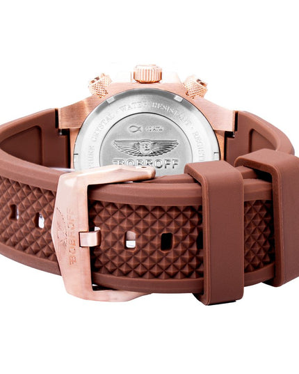 Bobroff Brown Rubber Dress Watch