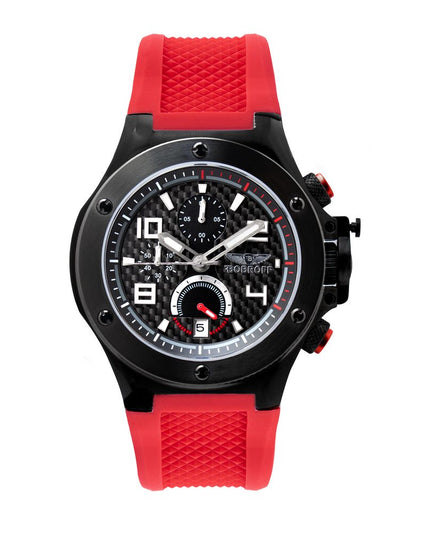 Bobroff Red Rubber Sport Watch