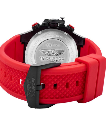 Bobroff Red Rubber Sport Watch