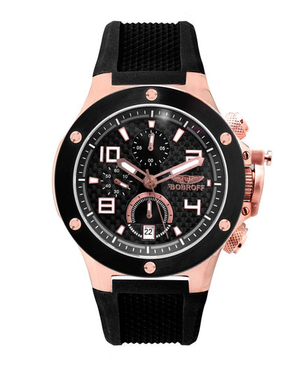 Bobroff Black Rubber Dress Watch